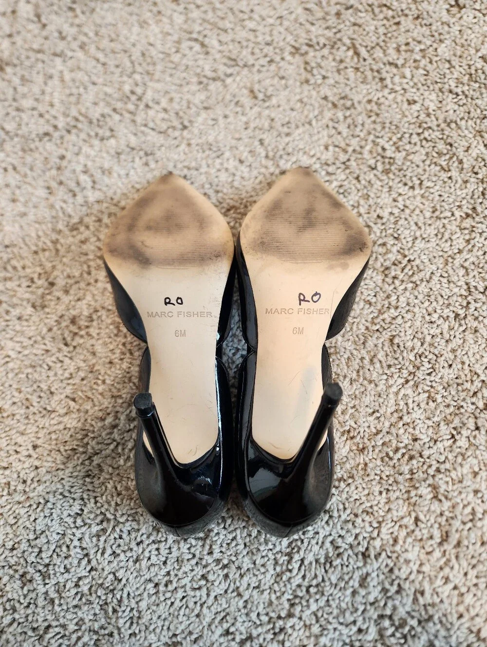 Marc Fisher Women's Christa Pump Black Patent Size 6